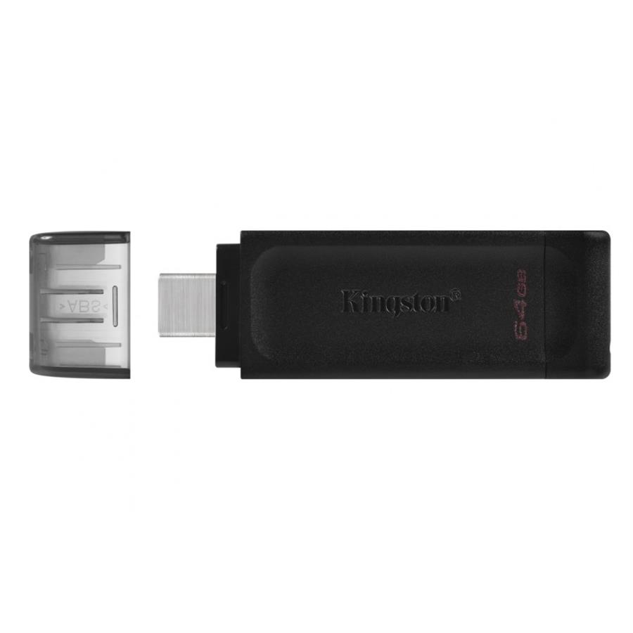 PEN DRIVE 3.2 DT70 64GB USB-C GEN 1 NEGRO KINGSTON