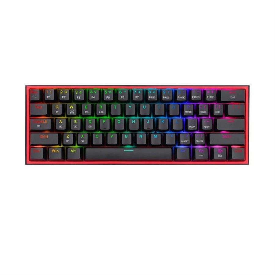 TECLADOS REDRAGON FIZZ PRO BLACK RED SWITCH SPANISH WIRELESS K616-RGB B SP