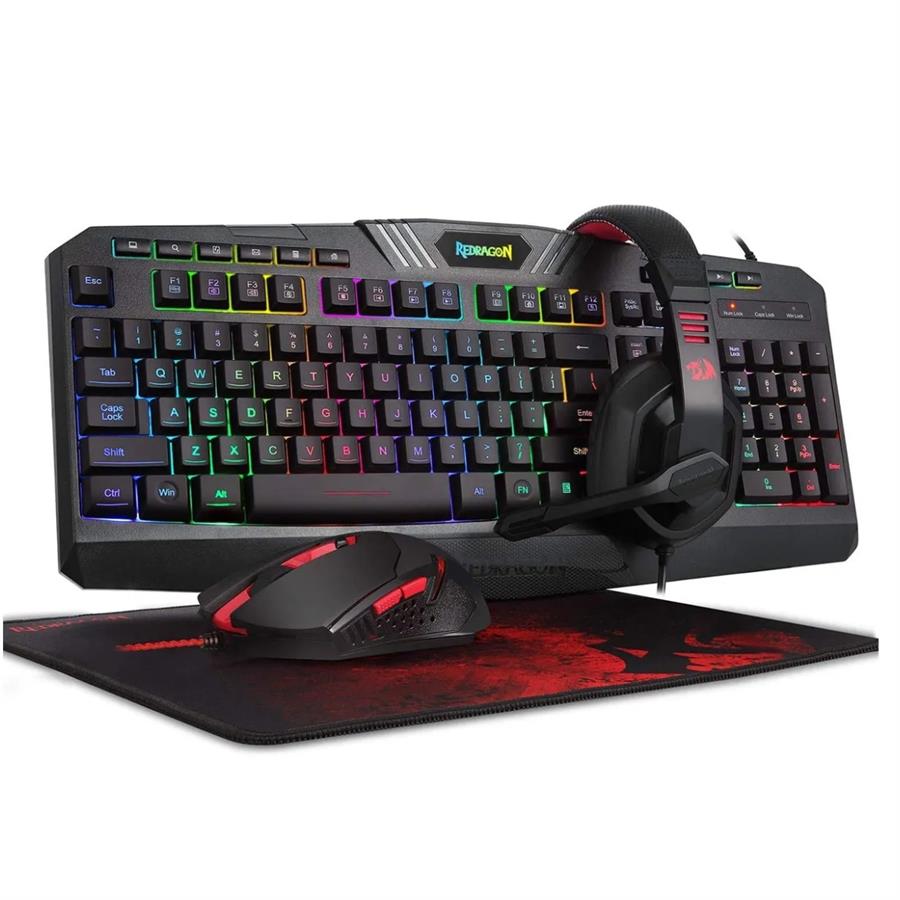 KIT DE TECLADO Y MOUSE REDRAGON S101-BA-SP 4 EN 1