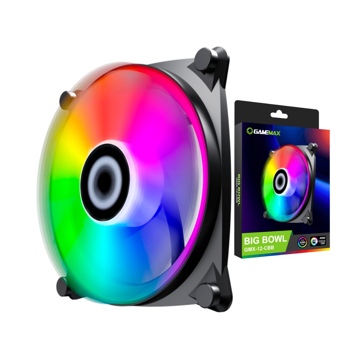 COOLER FAN GAMEMAX P GABINETE 120MM ARGB GMX-12-CBB