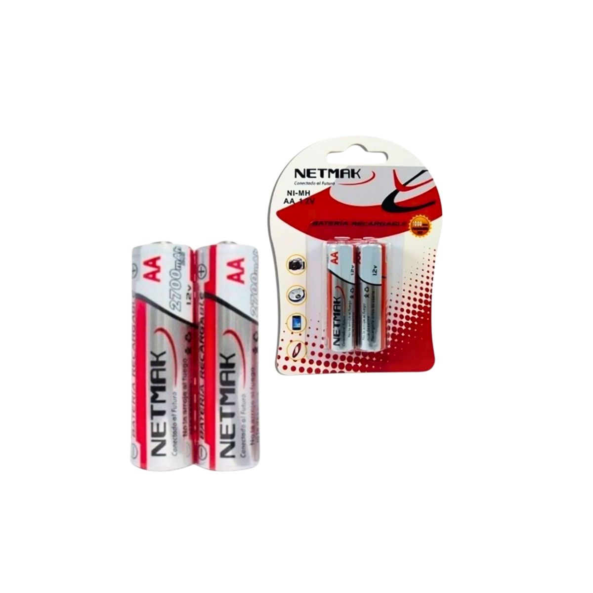 PILA RECARGABLE DOBLE AA 2700MAH