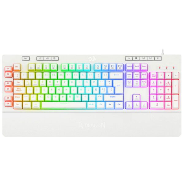 TECLADOS REDRAGON SHIVA WHITE K512W-RGB-1-SP