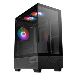 GABINETE MSI PAG PANO M110A MID-TOWER TG X2 RGB FAN X3 BLACK