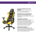 Silla Gamer Primus Thronos 100T Negra y Amarilla - Imagen 4