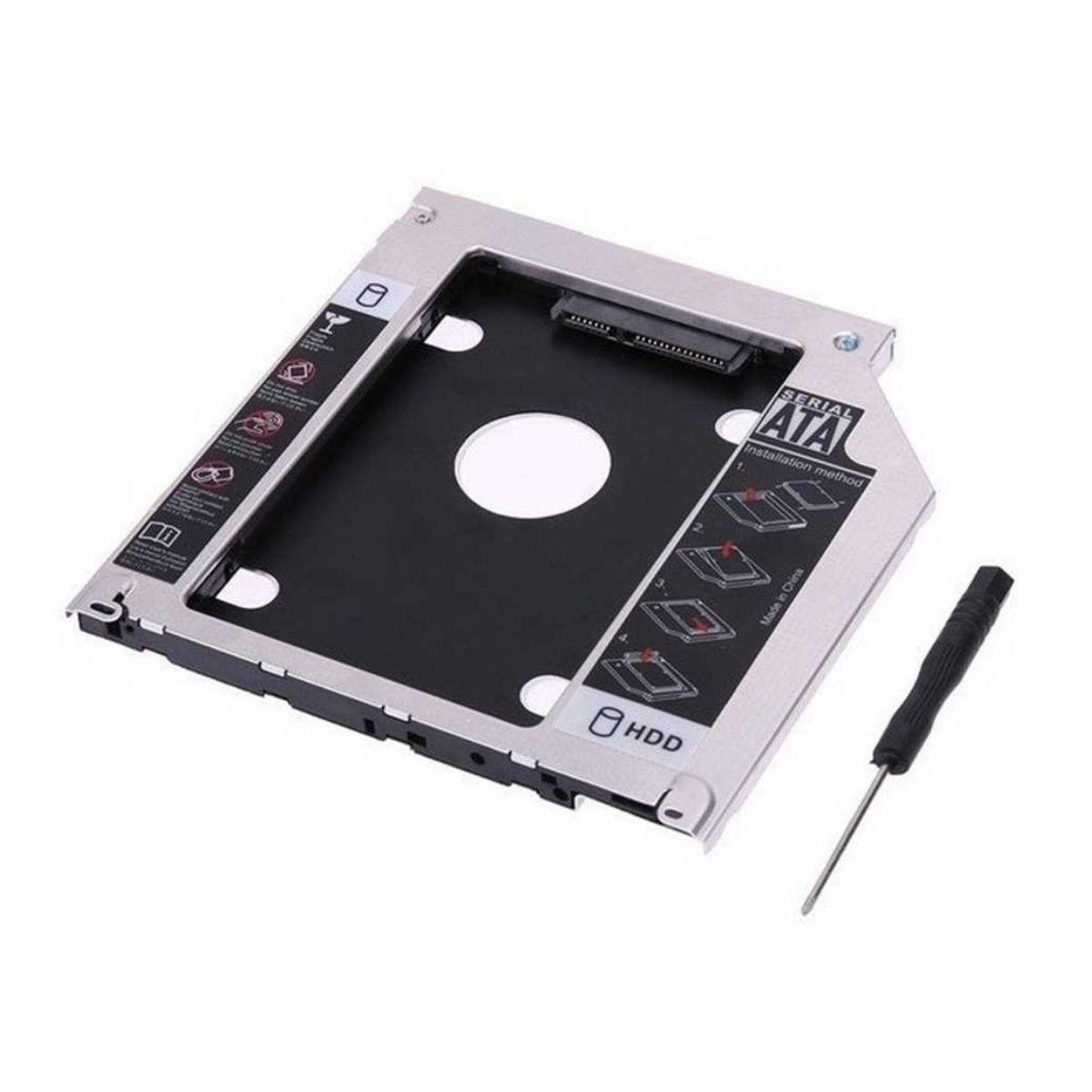 CADDY-PARA-SEGUNDO-DISCO.jpg ADAPTADOR CADDY PARA DISCOS - 12,7MM - NM-CAD2 - NETMAK - Imagen 1