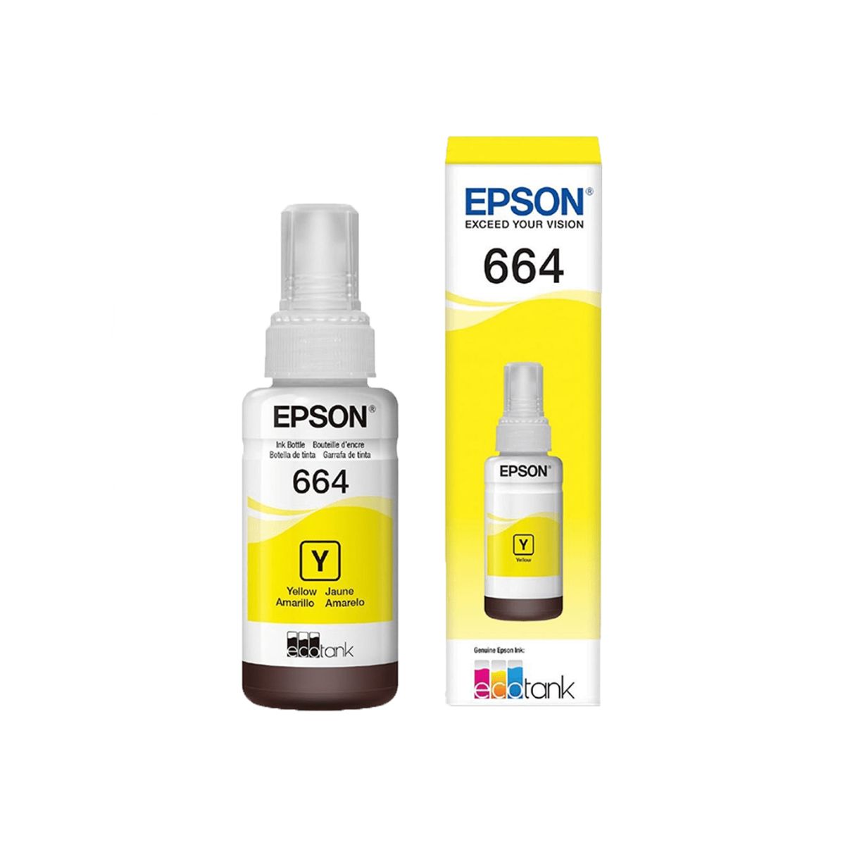 TINTA-EPSON-T664-AMARILLO.jpg TINTA EPSON T664 420AL AMARILLO P/L200/210/L355 | 70ML - Imagen 1