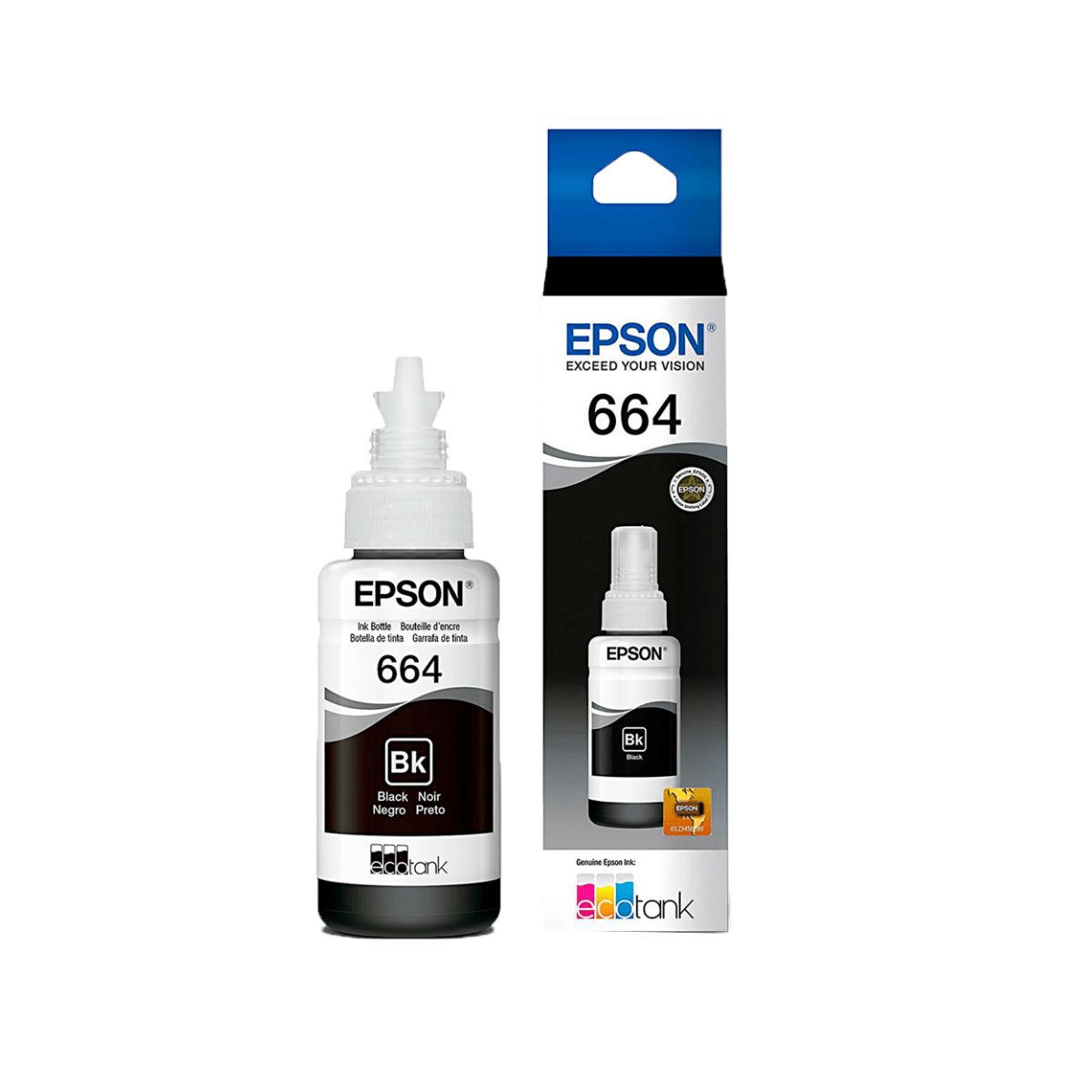 TINTA-EPSON-T664-BLACK.jpg TINTA EPSON T664 420AL NEGRO P/L200/210/L355 | 70ML - Imagen 1