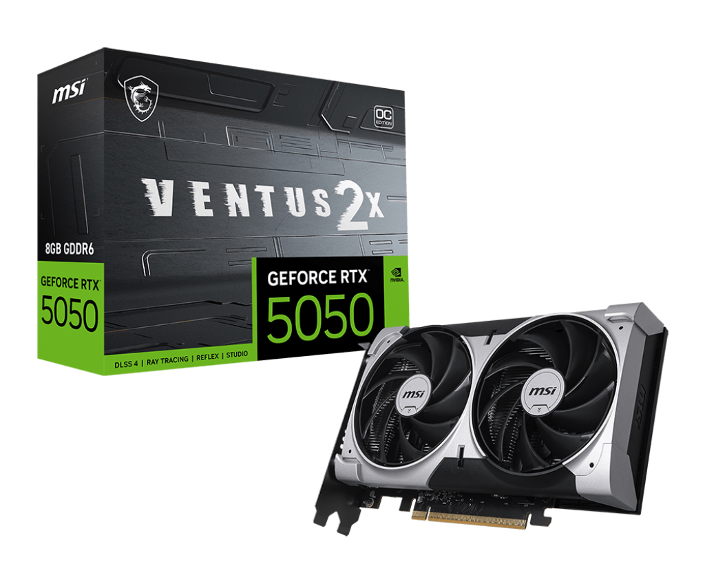 VGA MSI GeForce RTX 5050 VENTUS 2X OC 8G (0003) VGA MSI GeForce RTX 5050 VENTUS 2X OC 8G (0003) - Imagen 1