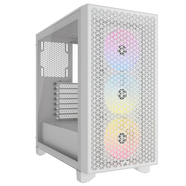 Gabinete Corsair 3000D RGB Airflow Mid-Tower TG Fan RGB x3 White (0861) Gabinete Corsair 3000D RGB Airflow Mid-Tower TG Fan RGB x3 White (0861) - Imagen 1