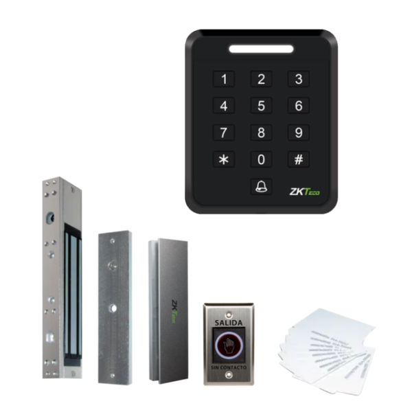KIT-SA40 KIT IP ZKTECO SA40 +TARJETA +BOTON +CERRADURA S/F - Imagen 1