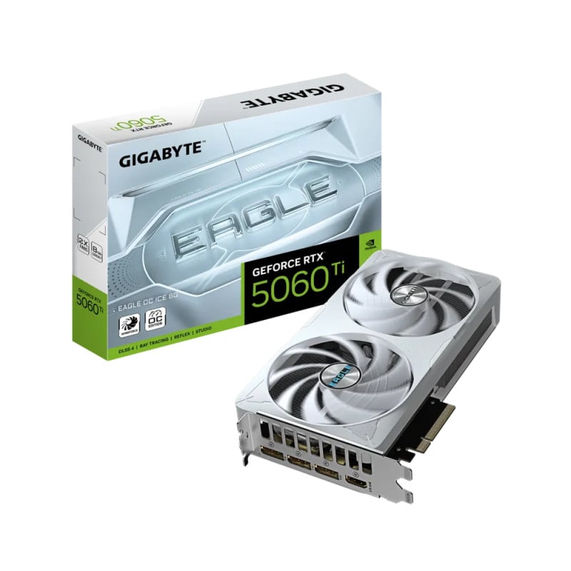 VGA Gigabyte GeForce RTX 5060 Ti EAGLE OC ICE 8G (6095) VGA Gigabyte GeForce RTX 5060 Ti EAGLE OC ICE 8G (6095) - Imagen 1