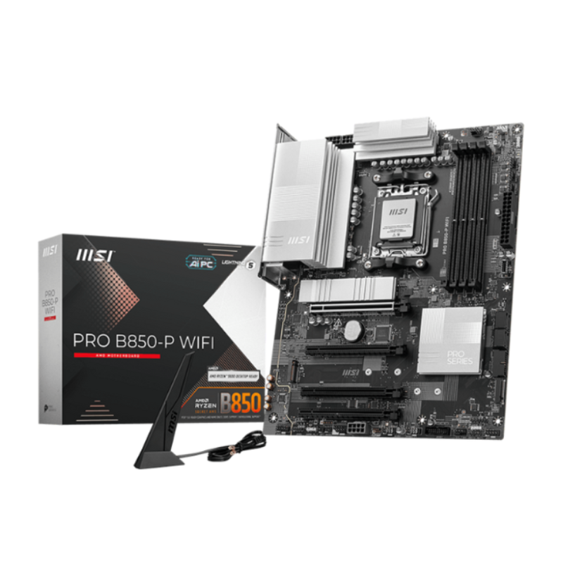 Mother MSI PRO B850-P WIFI DDR5 AM5 (Serie 7000/8000/9000) (6046) Mother MSI PRO B850-P WIFI DDR5 AM5 (Serie 7000/8000/9000) (6046) - Imagen 1