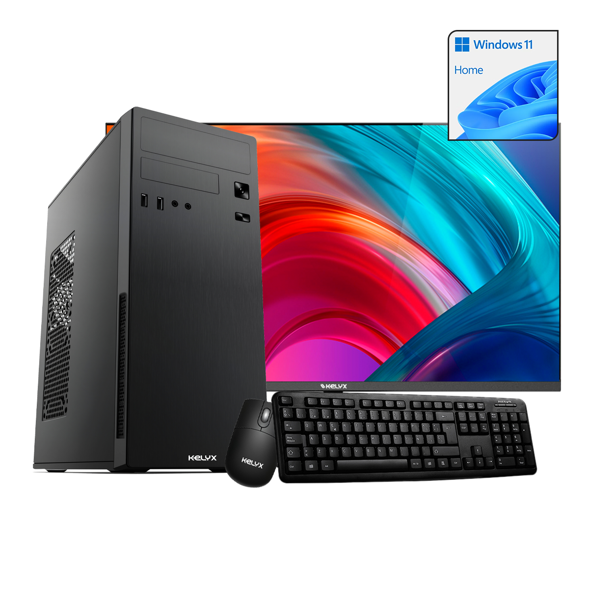 Sist. Kelyx AMD Ryzen 5-5600GT 16G M.2 512G Win 11H + Monitor 24" Sist. Kelyx AMD Ryzen 5-5600GT 16G M.2 512G Win 11H + Monitor 24" - Imagen 1