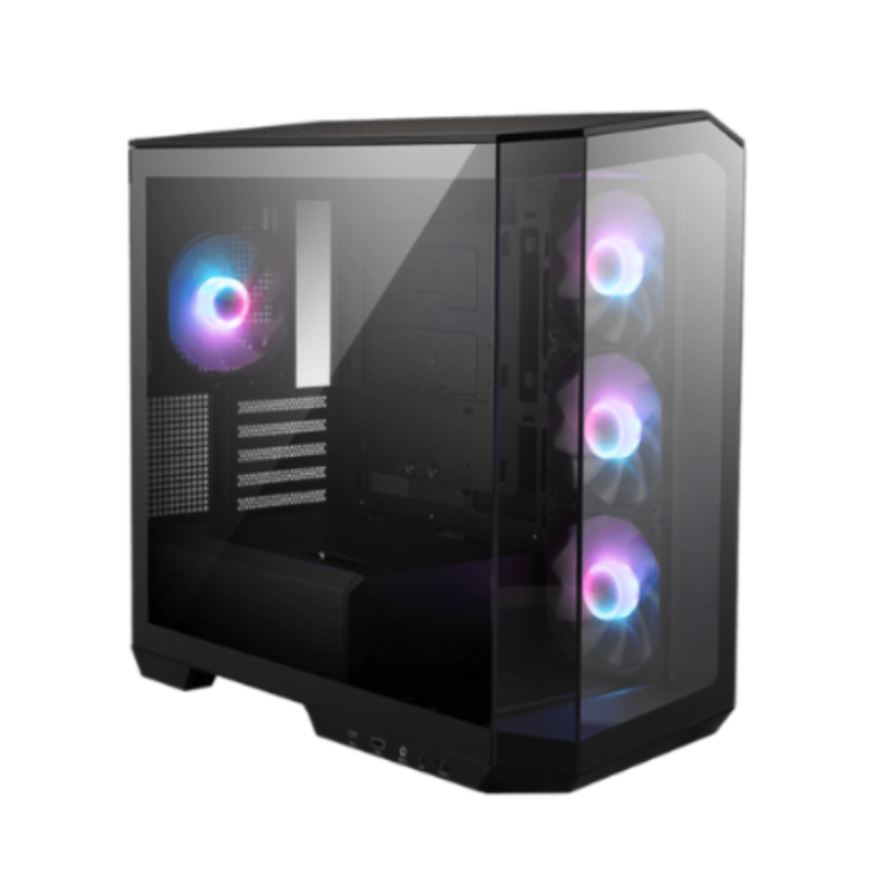 Gabinete MSI MAG PANO M100R PZ Micro ATX TG x2 ARGB Fan x4 Black (6471) Gabinete MSI MAG PANO M100R PZ Micro ATX TG x2 ARGB Fan x4 Black (6471) - Imagen 1