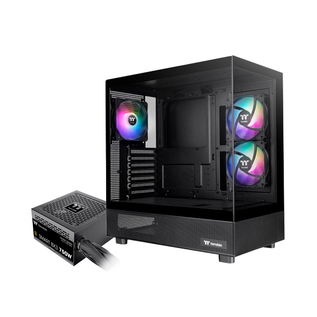 Gabinete TT View 270 Plus Lite Fan ARGB x3 TG x2 c/Fuente 750W Bronze (4506) Gabinete TT View 270 Plus Lite Fan ARGB x3 TG x2 c/Fuente 750W Bronze (4506) - Imagen 1