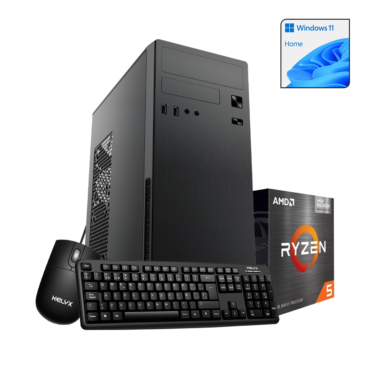 Pc Kelyx AMD Ryzen 5-5600GT 8Gb M.2 512G Win 11 Home (5574) Pc Kelyx AMD Ryzen 5-5600GT 8Gb M.2 512G Win 11 Home (5574) - Imagen 1