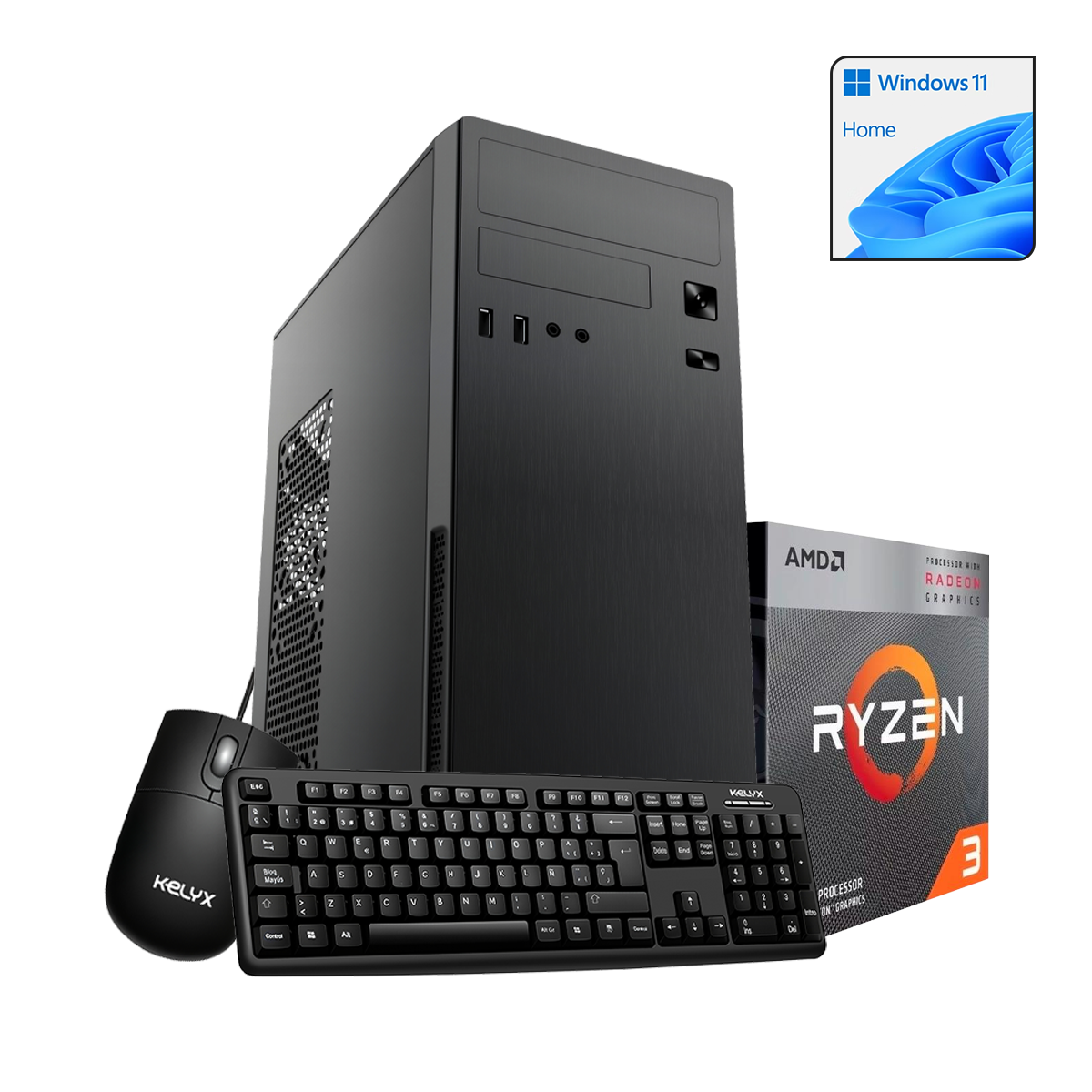 Pc Kelyx AMD Ryzen 3-3200G 8Gb M.2 256G Win 11 Home (5536) Pc Kelyx AMD Ryzen 3-3200G 8Gb M.2 256G Win 11 Home (5536) - Imagen 1