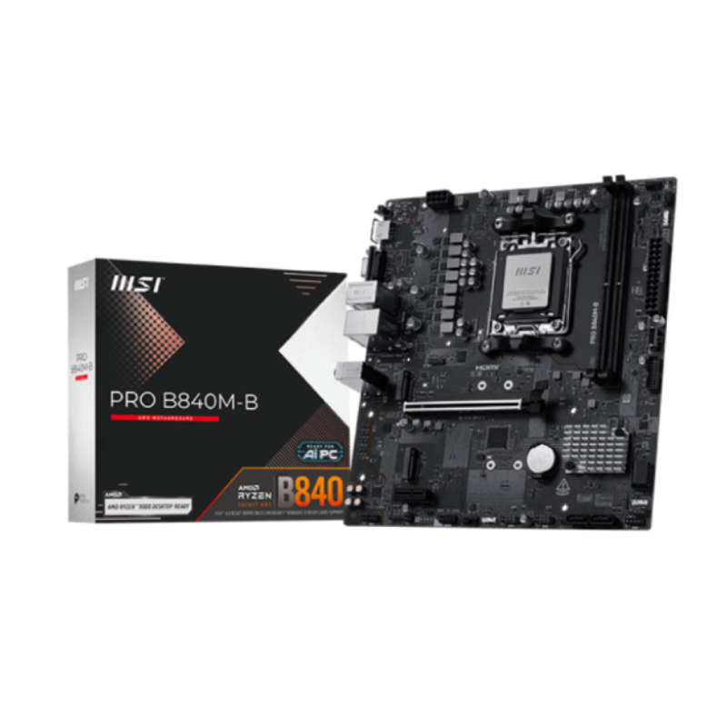 Mother MSI PRO B840M-B DDR5 AM5 (Serie 7000/8000/9000) (0166) Mother MSI PRO B840M-B DDR5 AM5 (Serie 7000/8000/9000) (0166) - Imagen 1