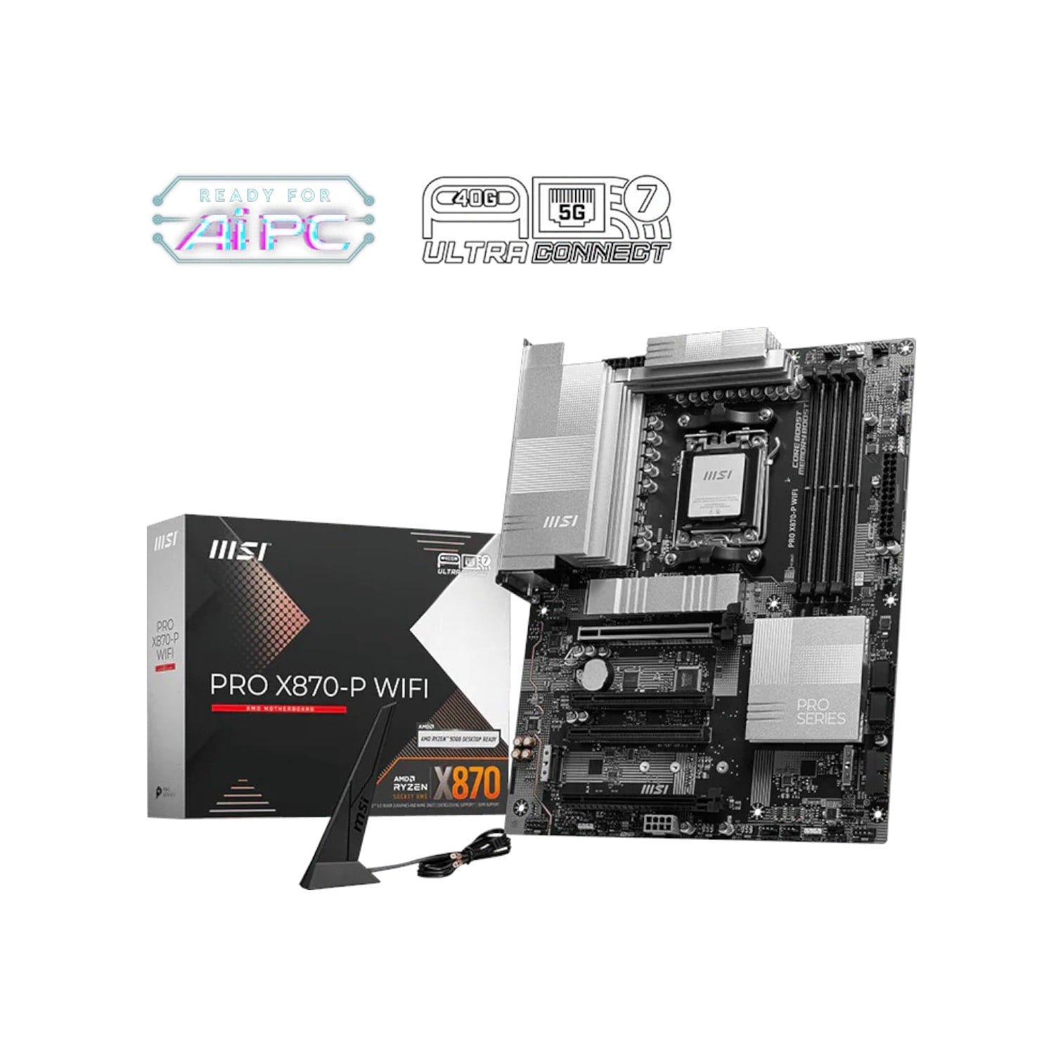 Mother MSI PRO X870-P WIFI DDR5 AM5 (Serie 7000/8000/9000) (6339) Mother MSI PRO X870-P WIFI DDR5 AM5 (Serie 7000/8000/9000) (6339) - Imagen 1