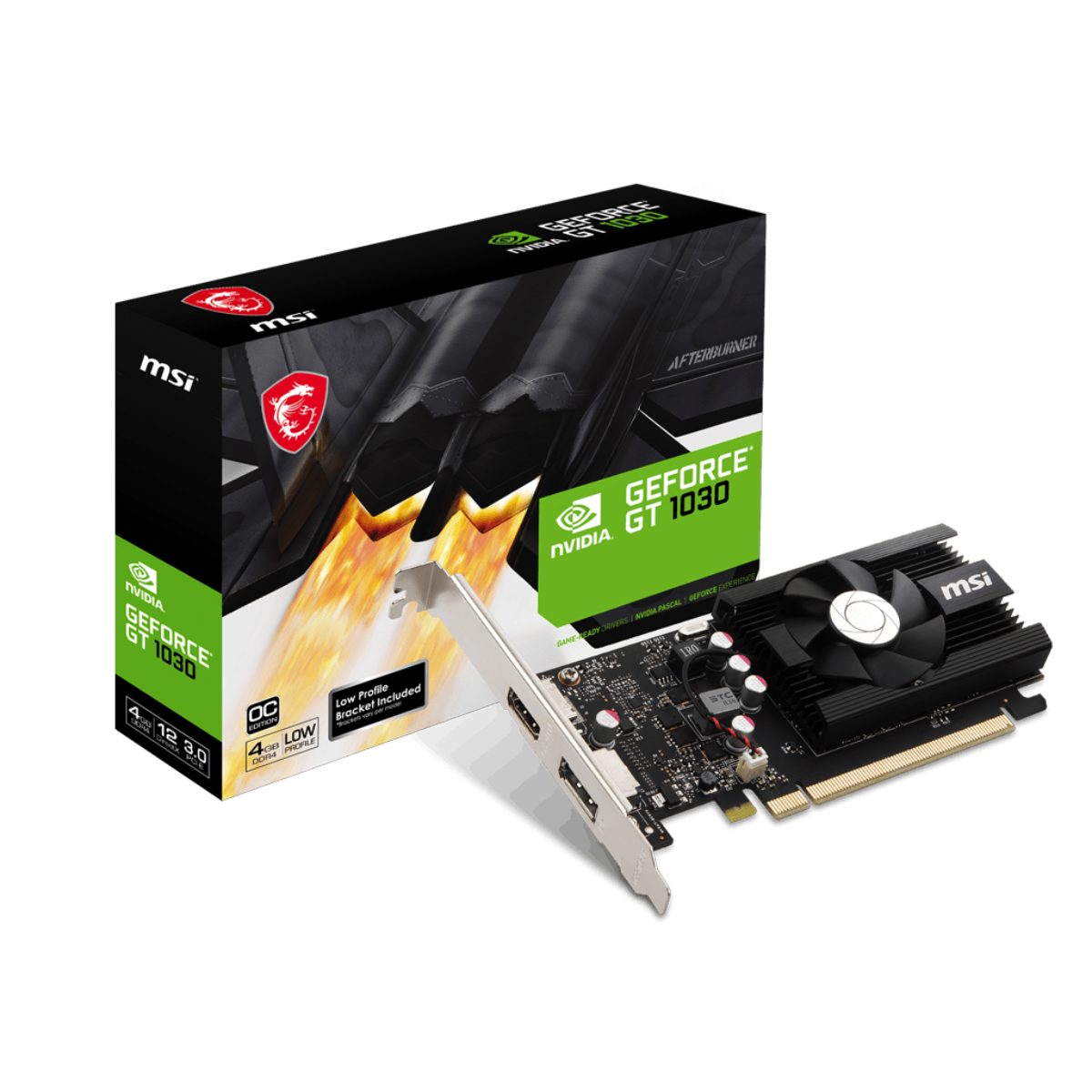 VGA MSI GeForce GT 1030 4G LP DDR4 OC (7549) VGA MSI GeForce GT 1030 4G LP DDR4 OC (7549) - Imagen 1