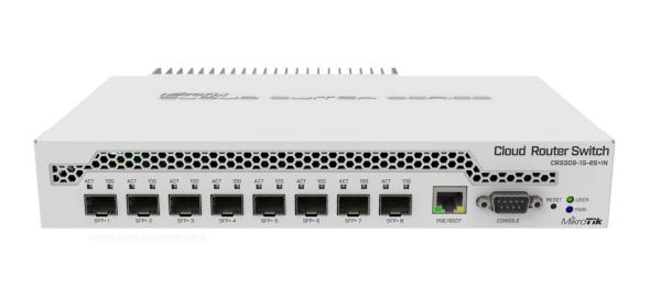CRS3091G8SIN SWITCH MIKROTIK 309-1G-8S+IN 8Ptos SFP+ + 1ETH GB S/F - Imagen 1
