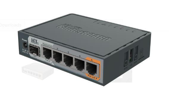 RB760IGS RB MIKROTIK 760iGS HEX-S 5P GB+USB POE OUT P5 S/F - Imagen 1