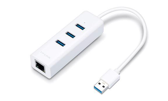 UE330 ACC.TP LINK USB 3.0 3-PORT HUB & GIGA ETH ADAPTER - Imagen 1