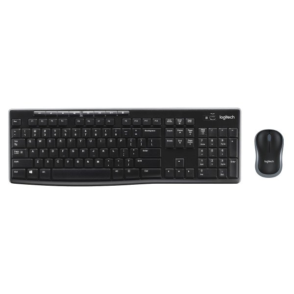 POS #1910 TECLADO Y MOUSE MK270 WIRELESS BLACK - Imagen 1