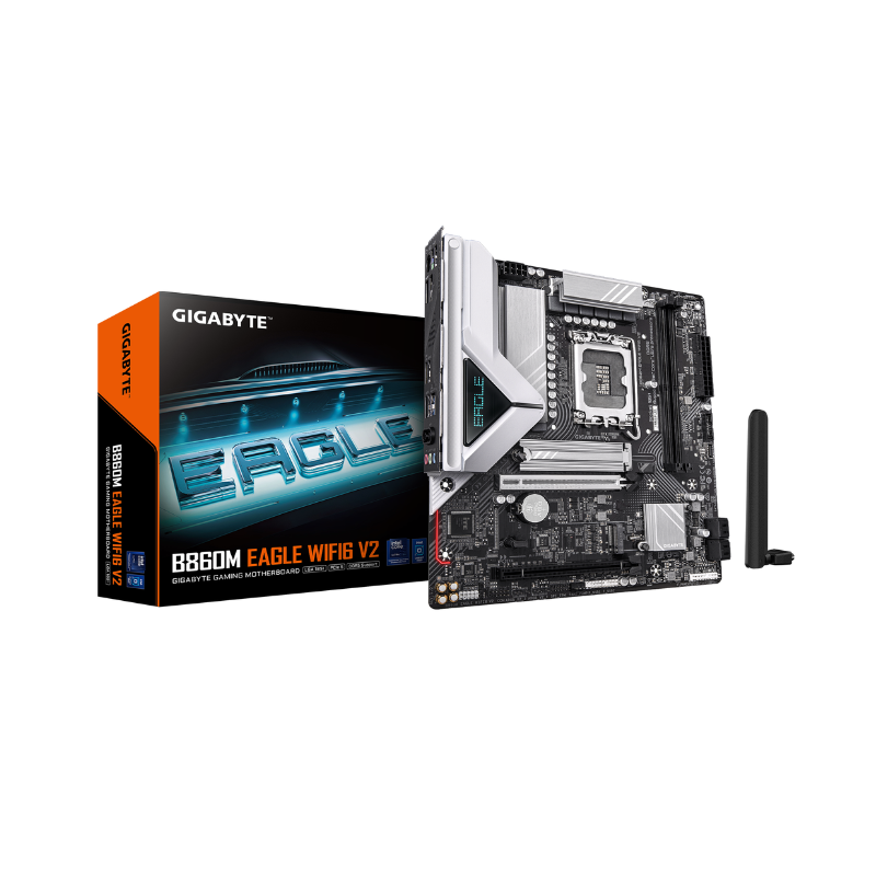 Mother Gigabyte B860M EAGLE WIFI6 V2 DDR5 1851 (Serie Ultra) (7737) Mother Gigabyte B860M EAGLE WIFI6 V2 DDR5 1851 (Serie Ultra) (7737) - Imagen 1