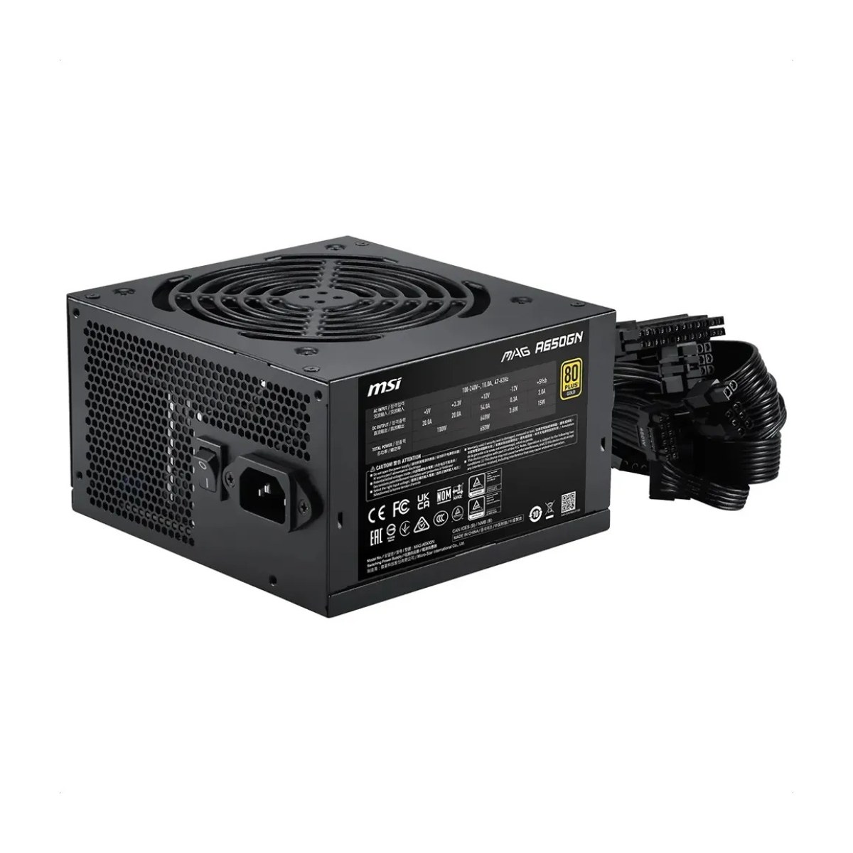 producto-40679-1784429839 FUENTE 650W MSI 80 PLUS GOLD MAG A650GN II - Imagen 1