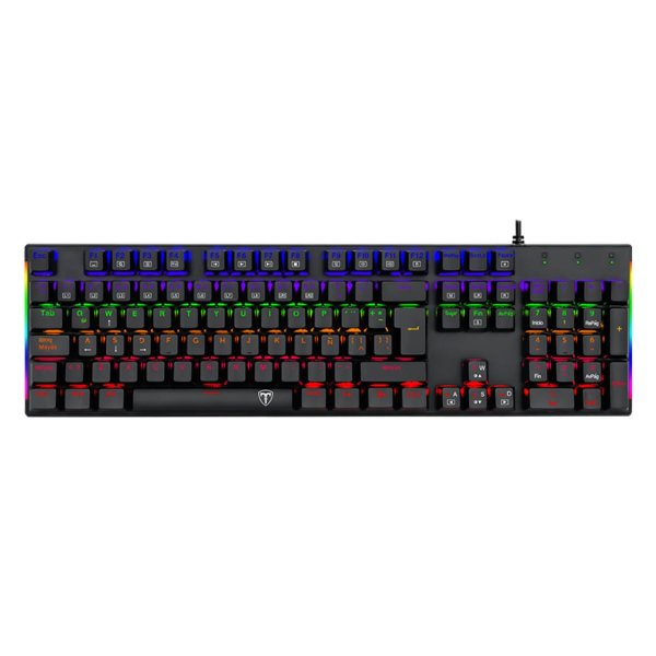 POS #1908 TECLADO T-DAGGER NAXOS T-TGK310BG RAINBOW SP - Imagen 1