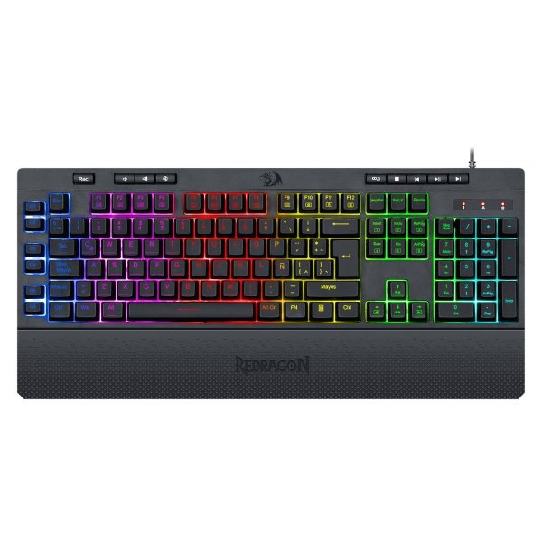 POS #1937 TECLADOS REDRAGON SHIVA BLACK SPANISH K512RGB-1-SP - Imagen 1