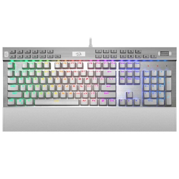 POS #1946 TECLADOS REDRAGON YAMA WHITE PURPLE SWITCH SPANISH K550W-1-SP - Imagen 1