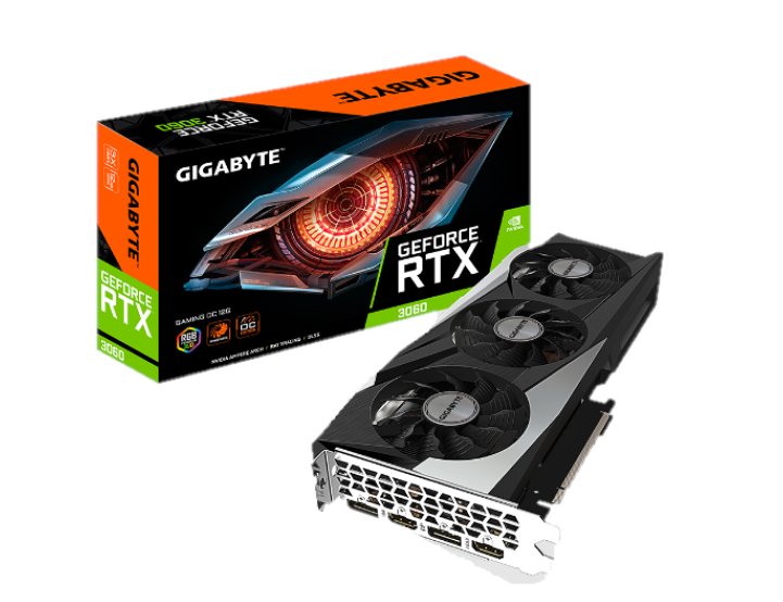 VGA Gigabyte GeForce RTX 3060 GAMING OC 12G (9312) VGA Gigabyte GeForce RTX 3060 GAMING OC 12G (9312) - Imagen 1