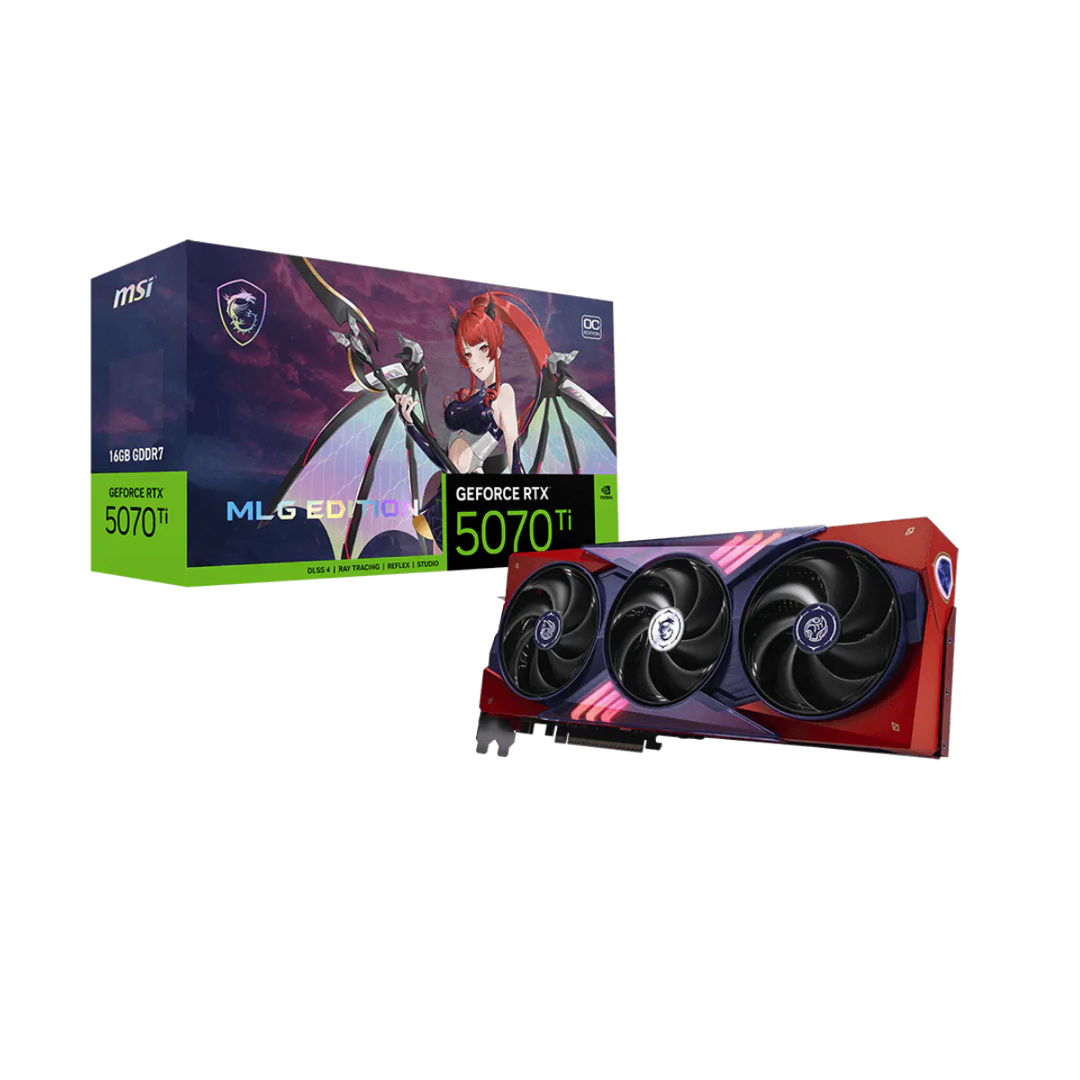 VGA MSI GeForce RTX 5070 Ti 16G MLG EDITION OC (0088) VGA MSI GeForce RTX 5070 Ti 16G MLG EDITION OC (0088) - Imagen 1