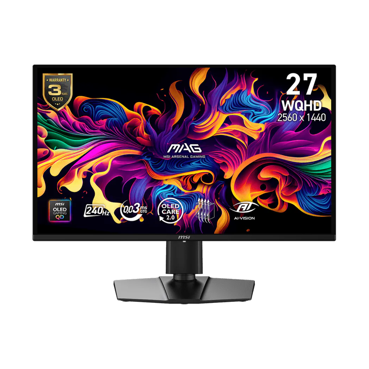 Monitor Gamer MSI 27" MAG 274QP QHD OLED 240Hz 0.03ms Flat 2xHDMI + 1xDP (II) (4026) Monitor Gamer MSI 27" MAG 274QP QHD OLED 240Hz 0.03ms Flat 2xHDMI + 1xDP (II) (4026) - Imagen 1