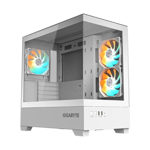 Gabinete Gigabyte C201 Panoramic Ice TG x2 Mid-Tower Fan ARGB x3 White (5849) Gabinete Gigabyte C201 Panoramic Ice TG x2 Mid-Tower Fan ARGB x3 White (5849) - Imagen 1