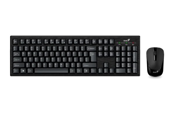 POS #6377 KIT TECLADO Y MOUSE WIRELESS GENIUS KM-8101 BLACK - Imagen 1
