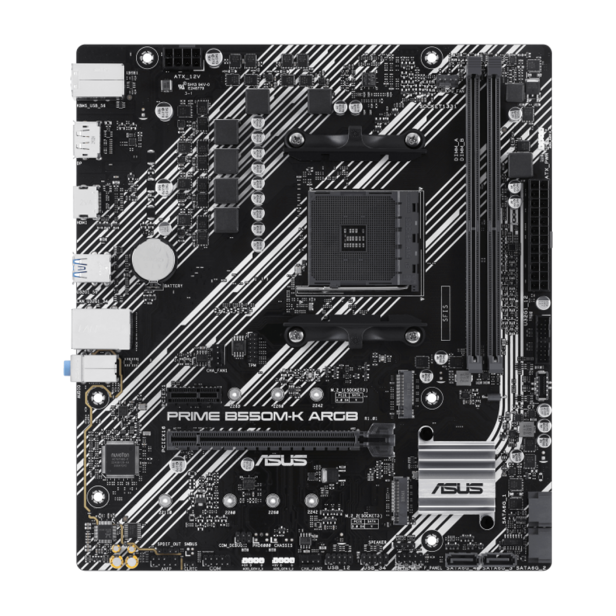 producto-44909-1792874104 MB ASUS AM4 PRIME B550M-K ARGB DDR4 BOX M-ATX - Imagen 1